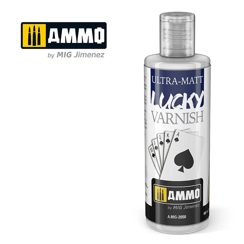 Ammo Lucky Varnish Ultra Matt lak za makete

Ultra mat zaštitni lak za modele