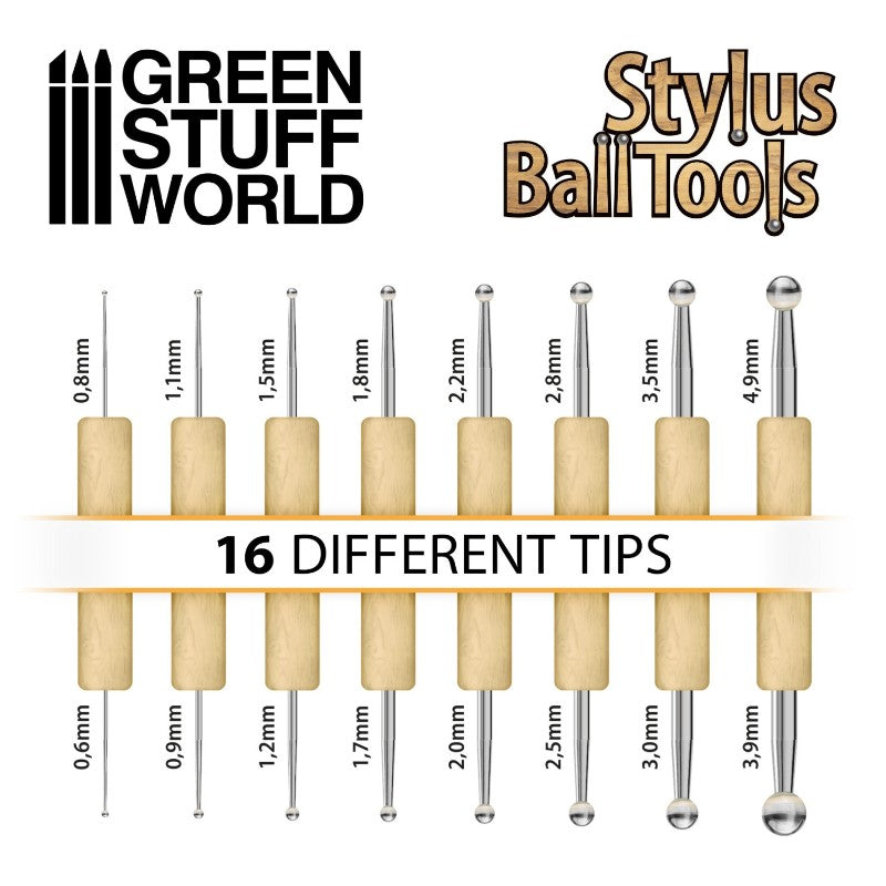 Metal Ball Stylus Sculpting Tool Set x8 | Set Metalnih Kugličastih Alata za Modeliranje x8