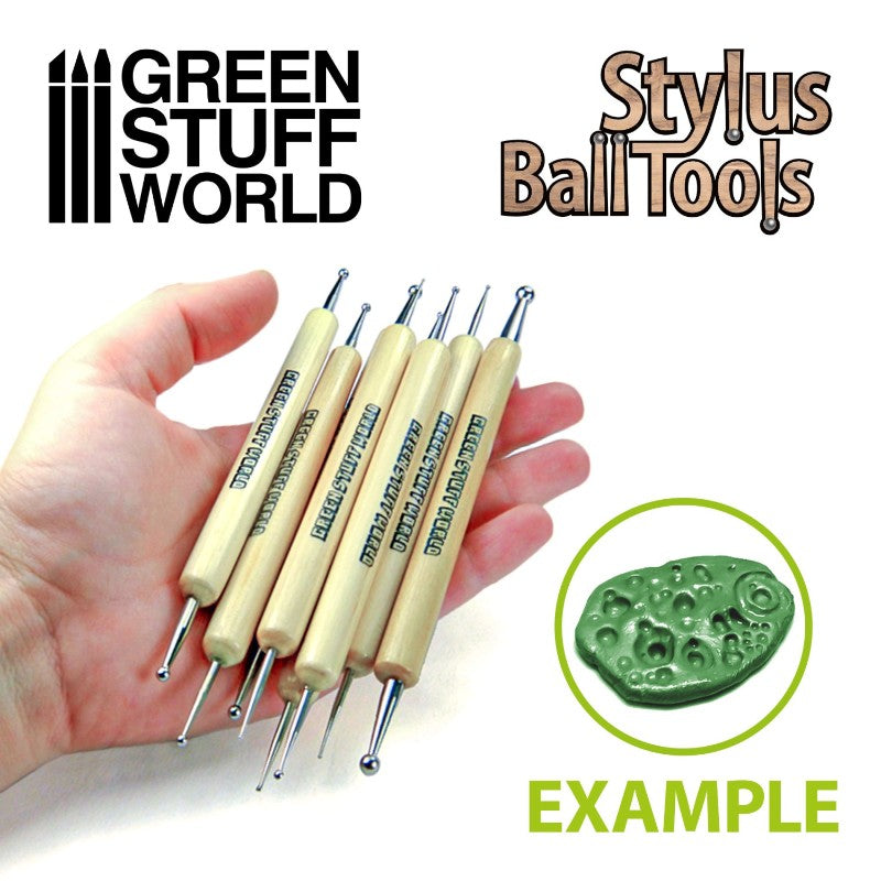 Metal Ball Stylus Sculpting Tool Set x8 | Set Metalnih Kugličastih Alata za Modeliranje x8