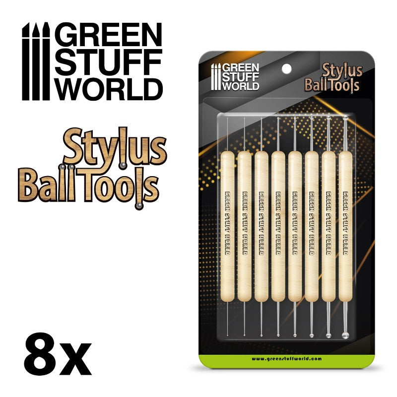 Metal Ball Stylus Sculpting Tool Set x8 | Set Metalnih Kugličastih Alata za Modeliranje x8