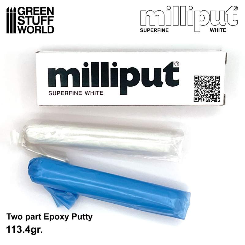 Milliput Super Fine White epoxy putty komponente 113g Green Stuff World Aždaja masa za detalje