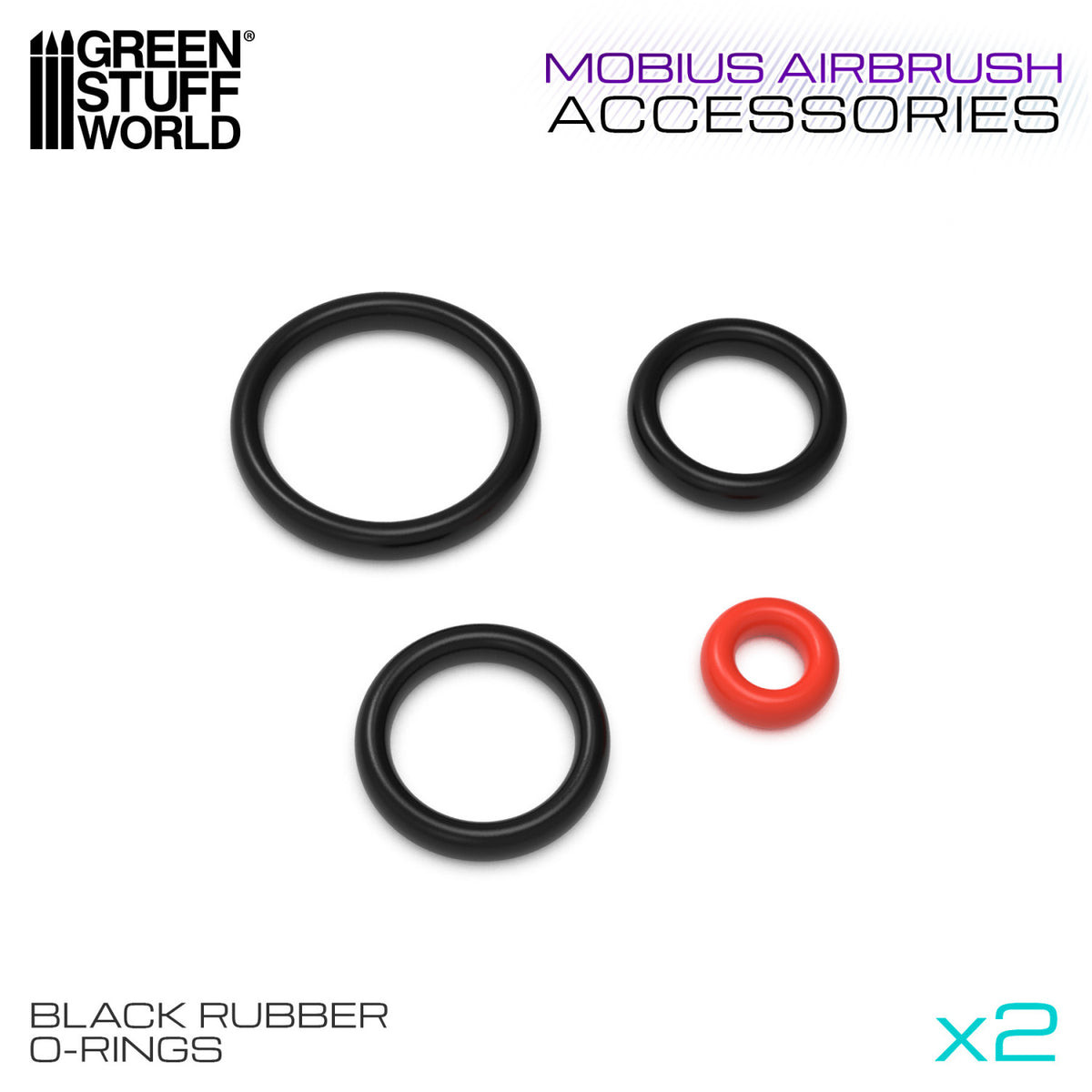 Gaahleri Mobius Airbrush Black O-Rings | Crni O-Prstenovi za Mobius Airbrush