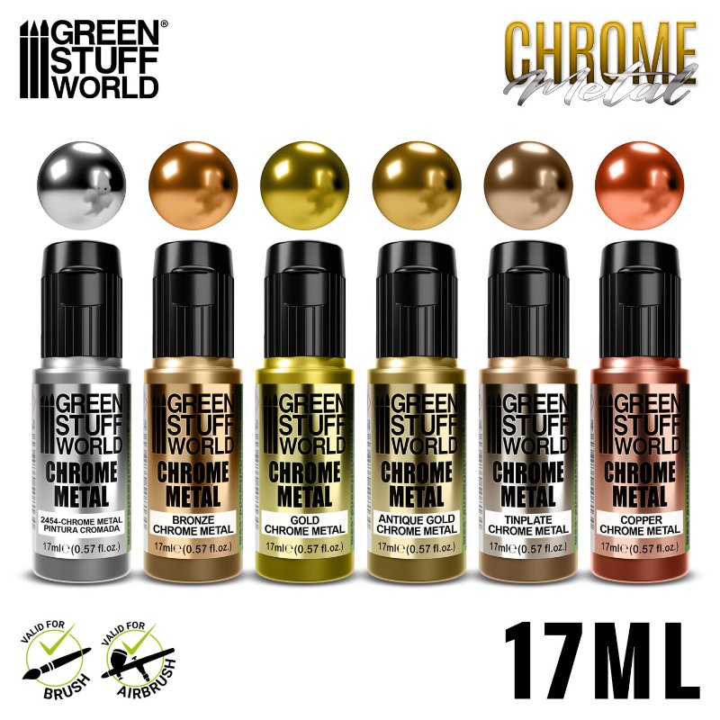 Chrome Paint Set 6 x 17ml | Set Hrom Boja