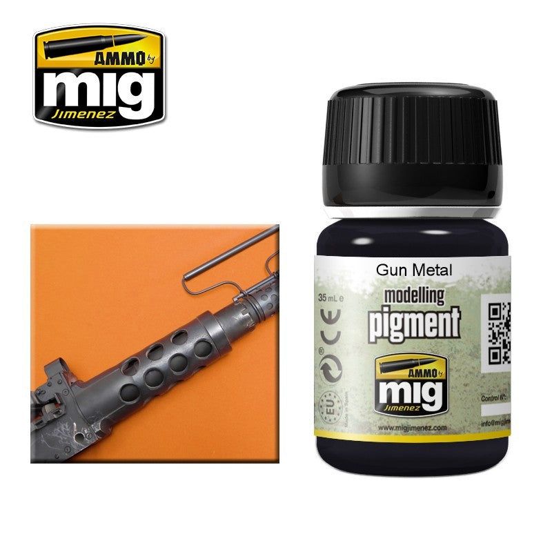 Ammo Pigment Gun Metal tamni metal pigment za makete