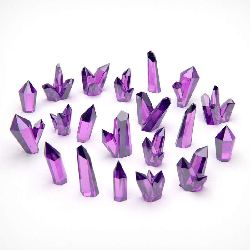 Purple Resin Crystals Large | Ljubičasti smolasti kristali veliki 15-20mm (20 kom)
