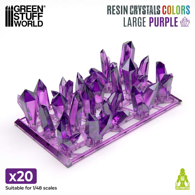 Purple Resin Crystals Large | Ljubičasti smolasti kristali veliki 15-20mm (20 kom)