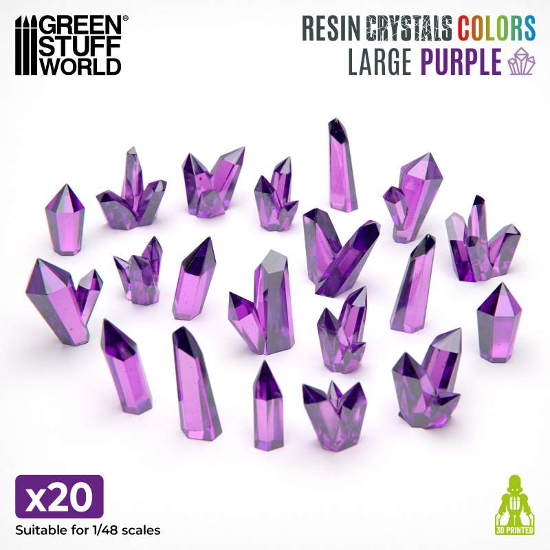 Purple Resin Crystals Large | Ljubičasti smolasti kristali veliki 15-20mm (20 kom)
