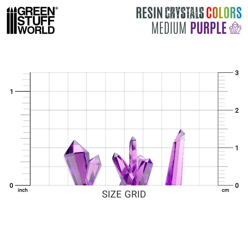 Purple Resin Crystals Medium | Ljubičasti smolasti kristali srednji 9-16mm (30 kom)