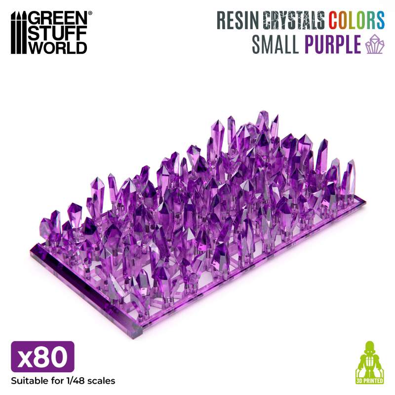 Purple Resin Crystals Small | Ljubičasti smolasti kristali mali 6-10mm (80 kom)