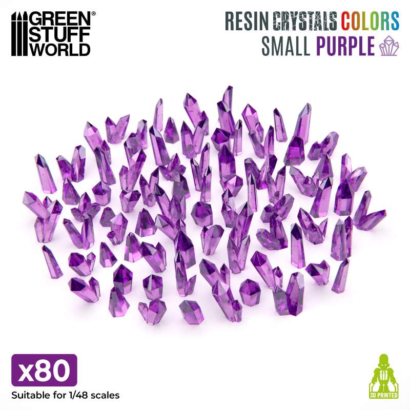 Purple Resin Crystals Small | Ljubičasti smolasti kristali mali 6-10mm (80 kom)