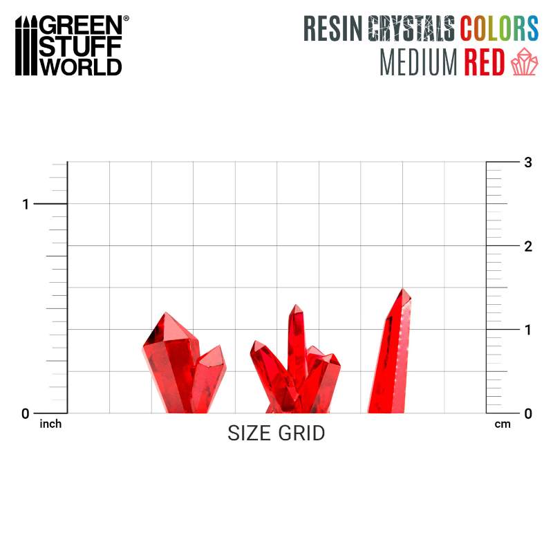 Red Resin Crystals Medium | Crveni smolasti kristali srednji 9-16mm (30 kom)