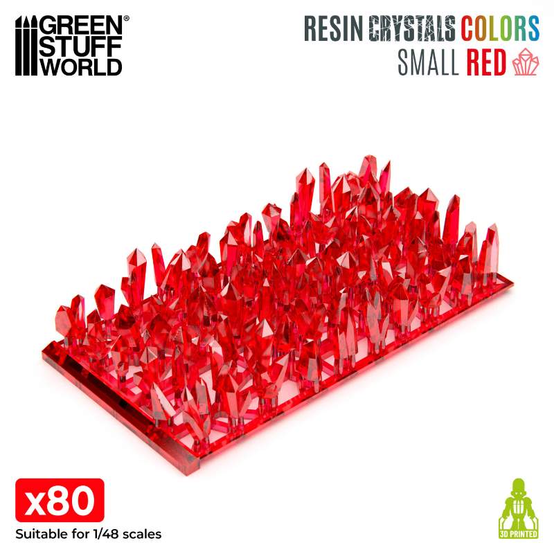Red Resin Crystals | Crveni smolasti kristali 6-10mm (80 kom)