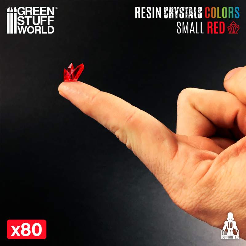 Red Resin Crystals | Crveni smolasti kristali 6-10mm (80 kom)