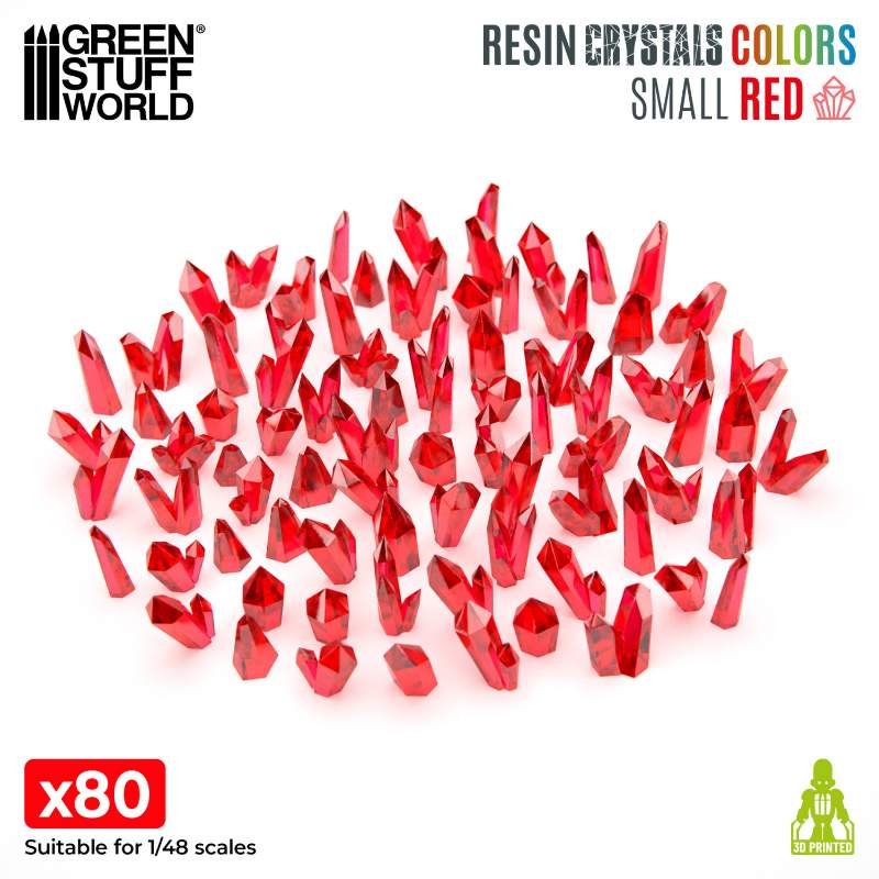Red Resin Crystals | Crveni smolasti kristali 6-10mm (80 kom)