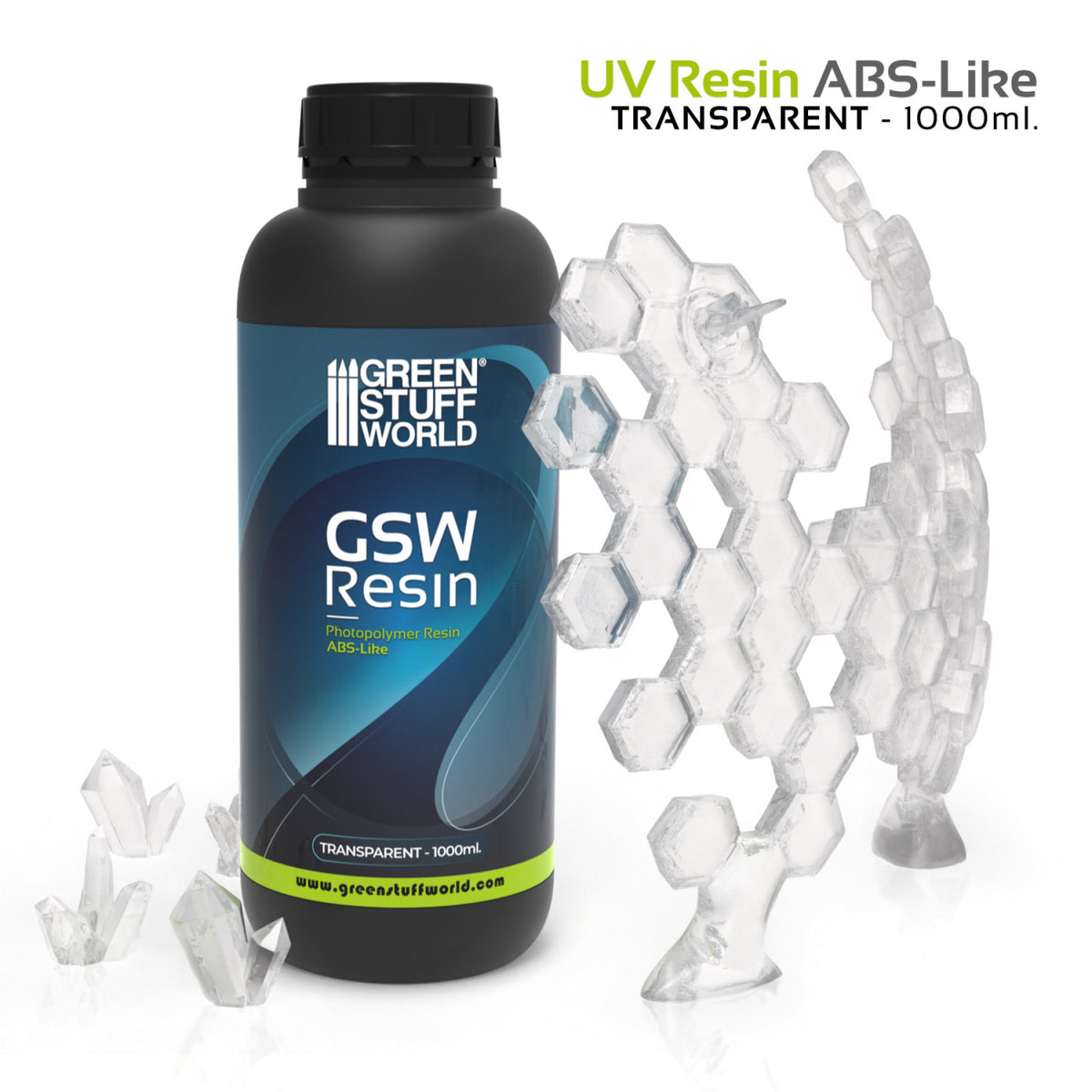 ABS-like Resin Transparent 1000ml, transparentna smola za 3D štampu, slika 5