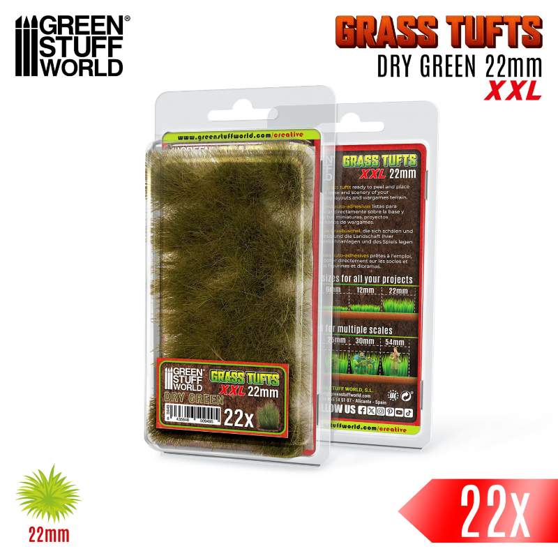 Grass Tufts XXL 22mm Dry Green | Buseni trave XXL 22mm suvo zeleni