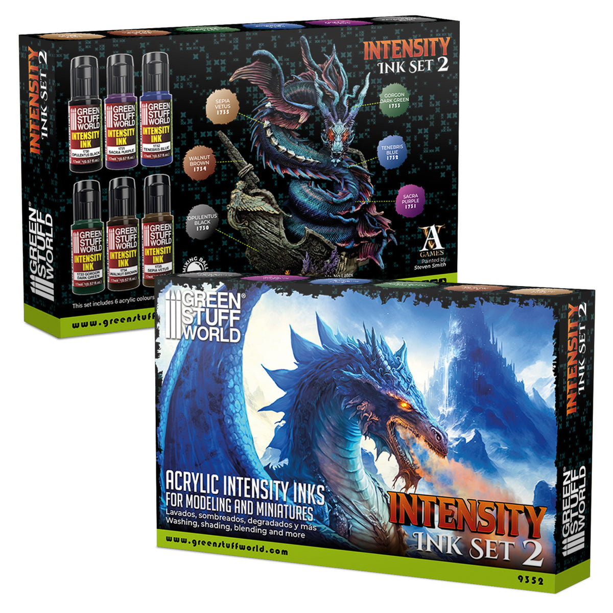 Intensity Inks Set 2 - 6 boja | Akrilni inkovi za minijature