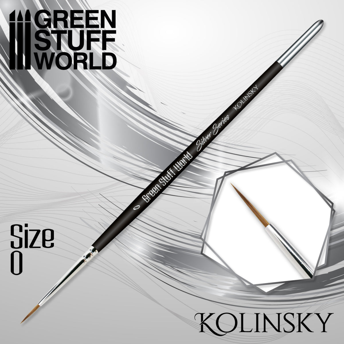 SILVER SERIES Kolinsky Brush Size 0 | Četkica za Minijature