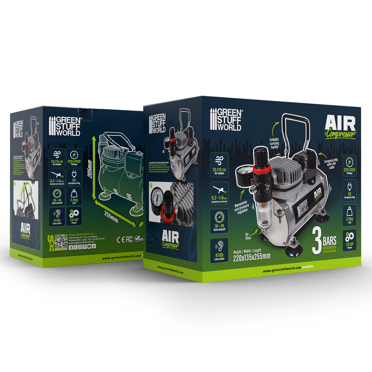 Green Stuff World Airbrush Compressor - Kompresor za Airbrush