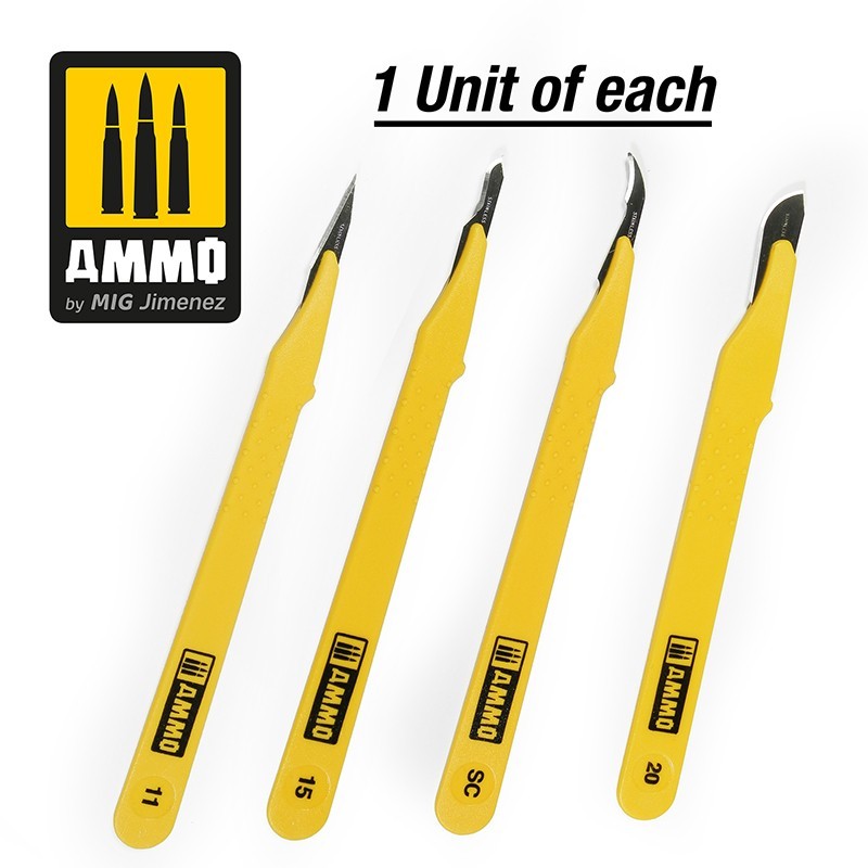 Ammo Standard Blade Set 4 pcs sečiva za modelarski skalpel

Set sečiva za makete i modelarstvo