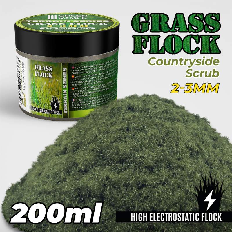 Static Grass Flock Countryside Scrub | Statička trava 2-3mm prirodni teren 200ml