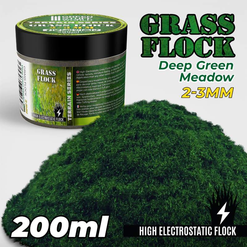 Static Grass Flock Deep Green Meadow | Statička trava 2-3mm tamno zelena livada 200ml