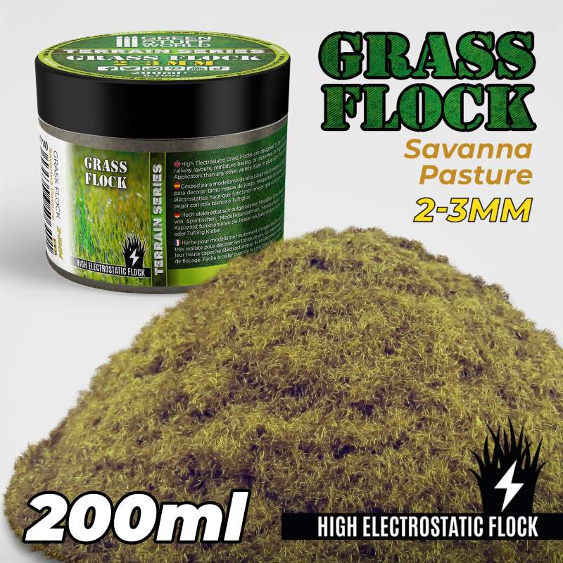 Static Grass Flock Savanna Pasture | Statička trava 2-3mm savana livada 200ml
