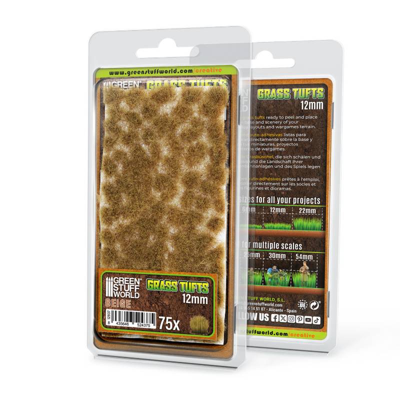 Static Grass Tufts 12mm Beige | Buseni trave 12mm bež