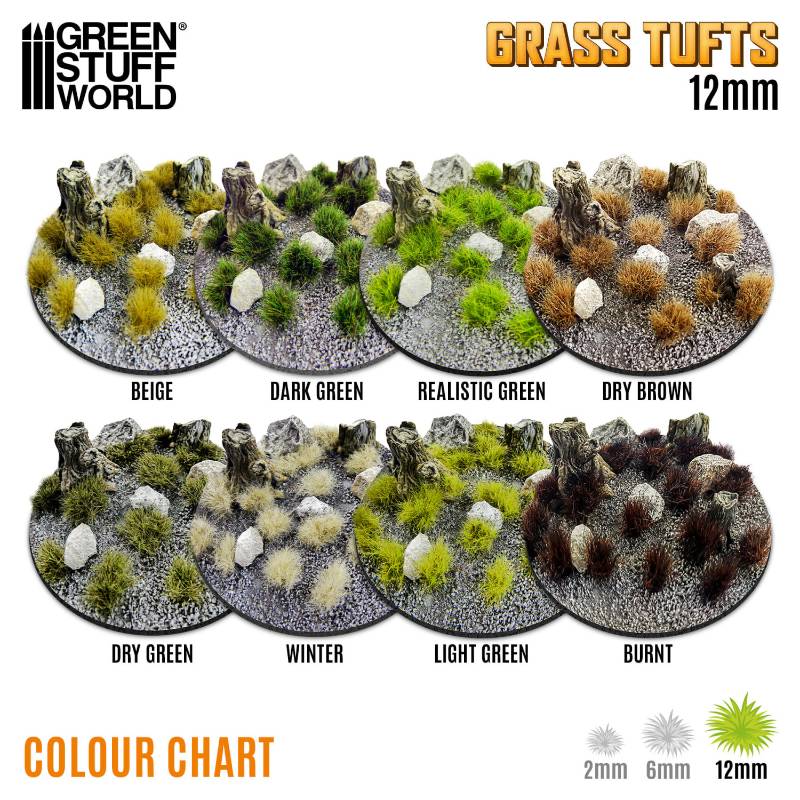 Static Grass Tufts 12mm Dark Green | Buseni trave 12mm tamno zeleni