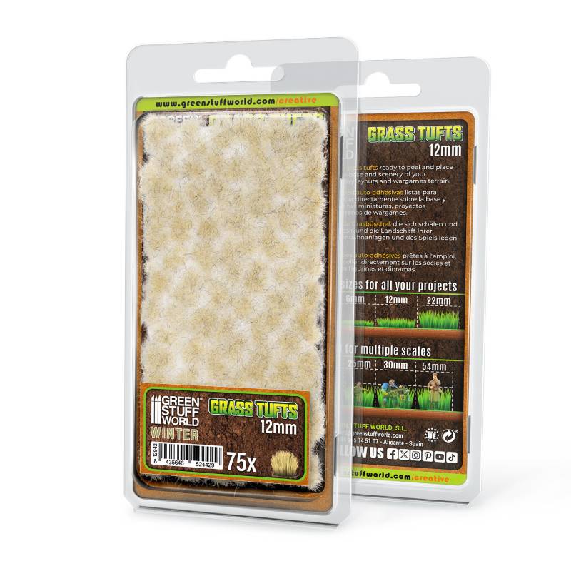 Static Grass Tufts 12mm Winter White | Buseni trave 12mm zimsko beli