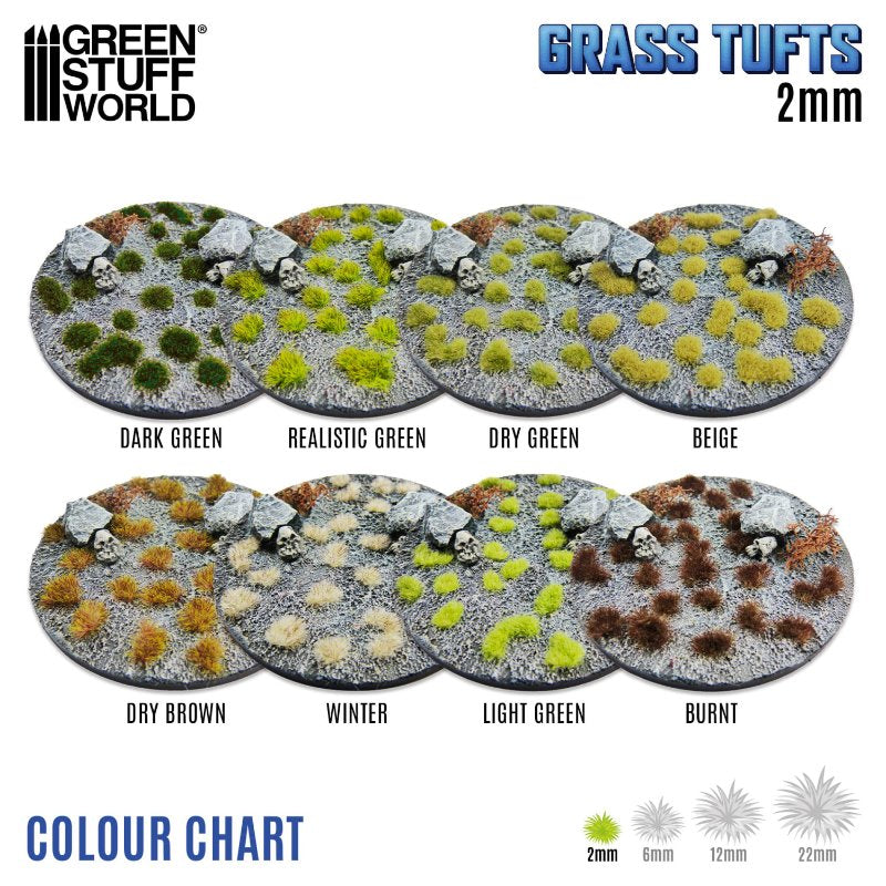 Static Grass Tufts 2mm Light Green | Buseni trave 2mm svetlo zeleni