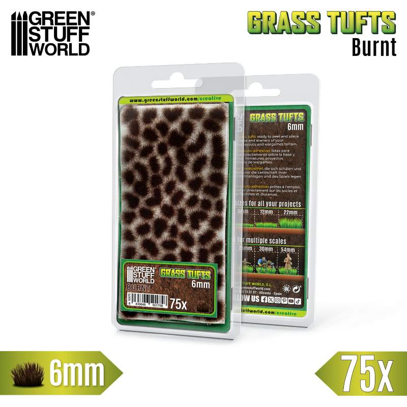 Static Grass Tufts 6mm Burnt Brown (75 pcs) | Buseni trave 6mm spaljeno braon (75 kom)