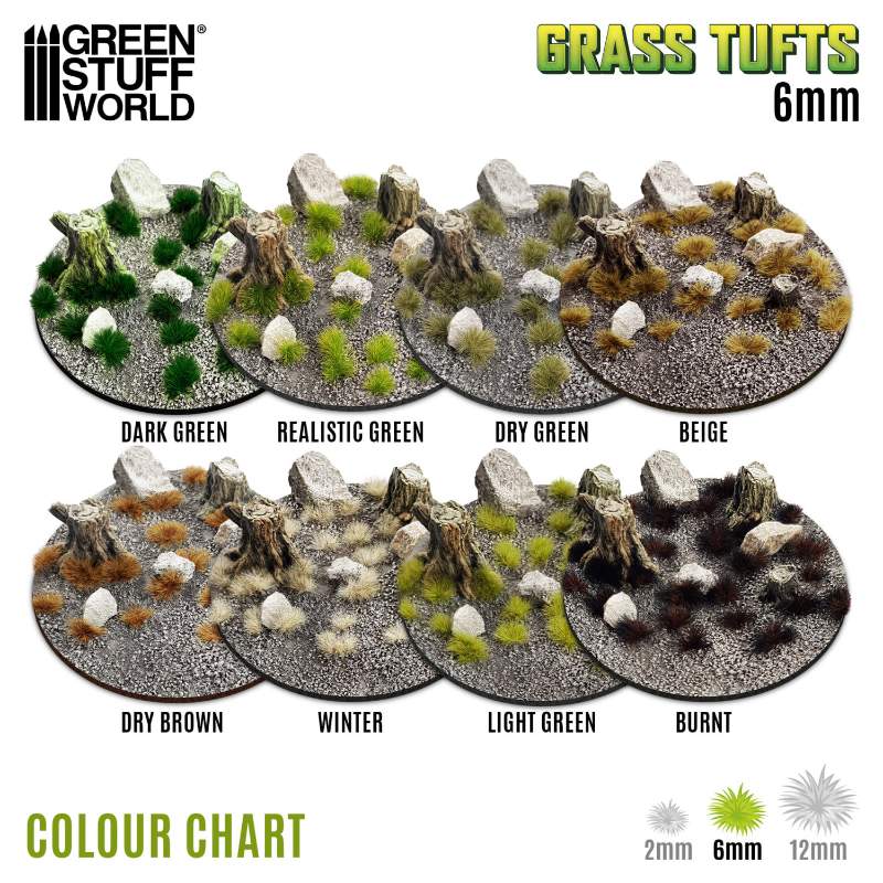 Static Grass Tufts 6mm Burnt Brown (75 pcs) | Buseni trave 6mm spaljeno braon (75 kom)