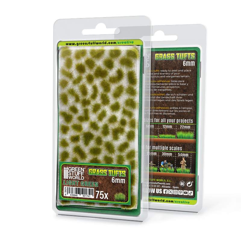 Static Grass Tufts 6mm Light Green (75 pcs) | Buseni trave 6mm svetlo zeleni (75 kom)