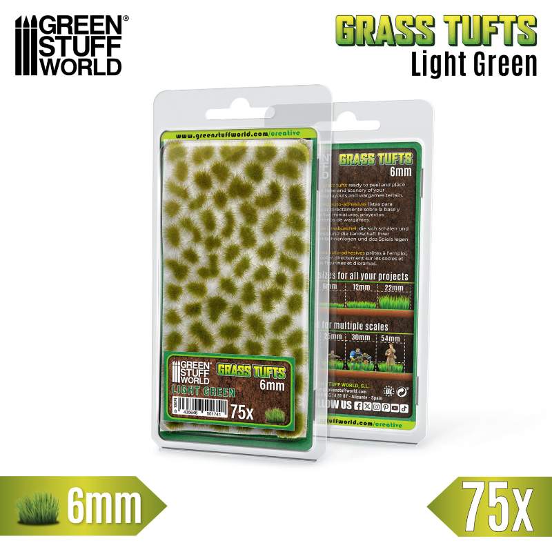 Static Grass Tufts 6mm Light Green (75 pcs) | Buseni trave 6mm svetlo zeleni (75 kom)