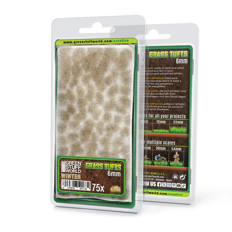 Static Grass Tufts 6mm Winter White (75 pcs) | Buseni trave 6mm zimski beli (75 kom)
