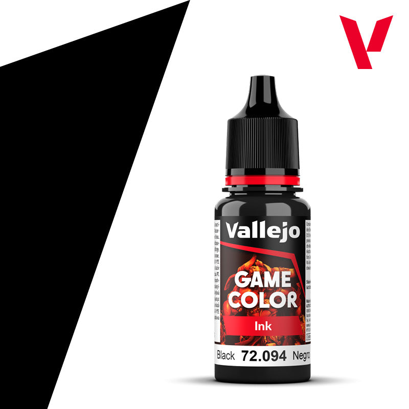 Vallejo Black Ink 18ml - Game Color 72.094