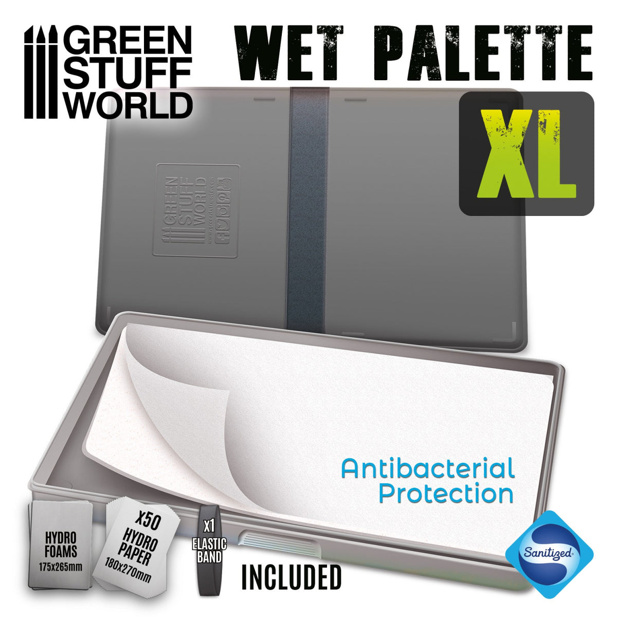 GSW Wet Palette XL, XL vlažna paleta set, slika 2